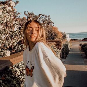 Oversized butterfly crewneck